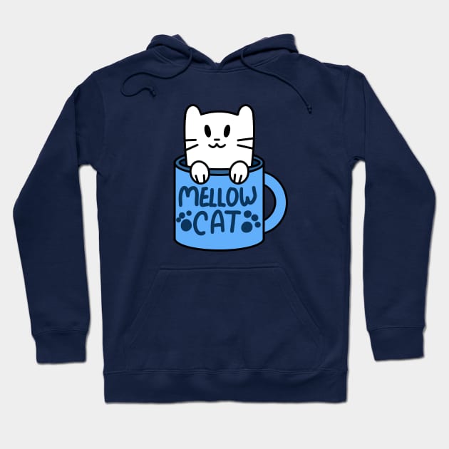 Mellow Cat Hoodie by JenjoInk